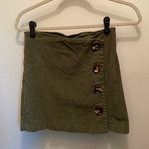 Corduroy mini skirt